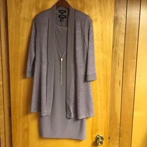 R&M Richards Dress Size 6 Silver Grey Classy